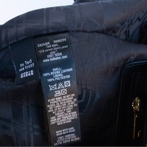 Ted Baker Women's Albee Pop Handle Leather Shoulder Bag Black - Picture 10 of 10